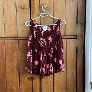 🍹🌺 Anthropologie blouse with batik style print